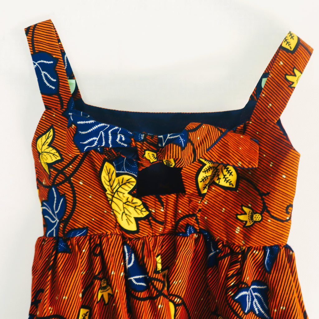 Orange Bloom Wax Dress